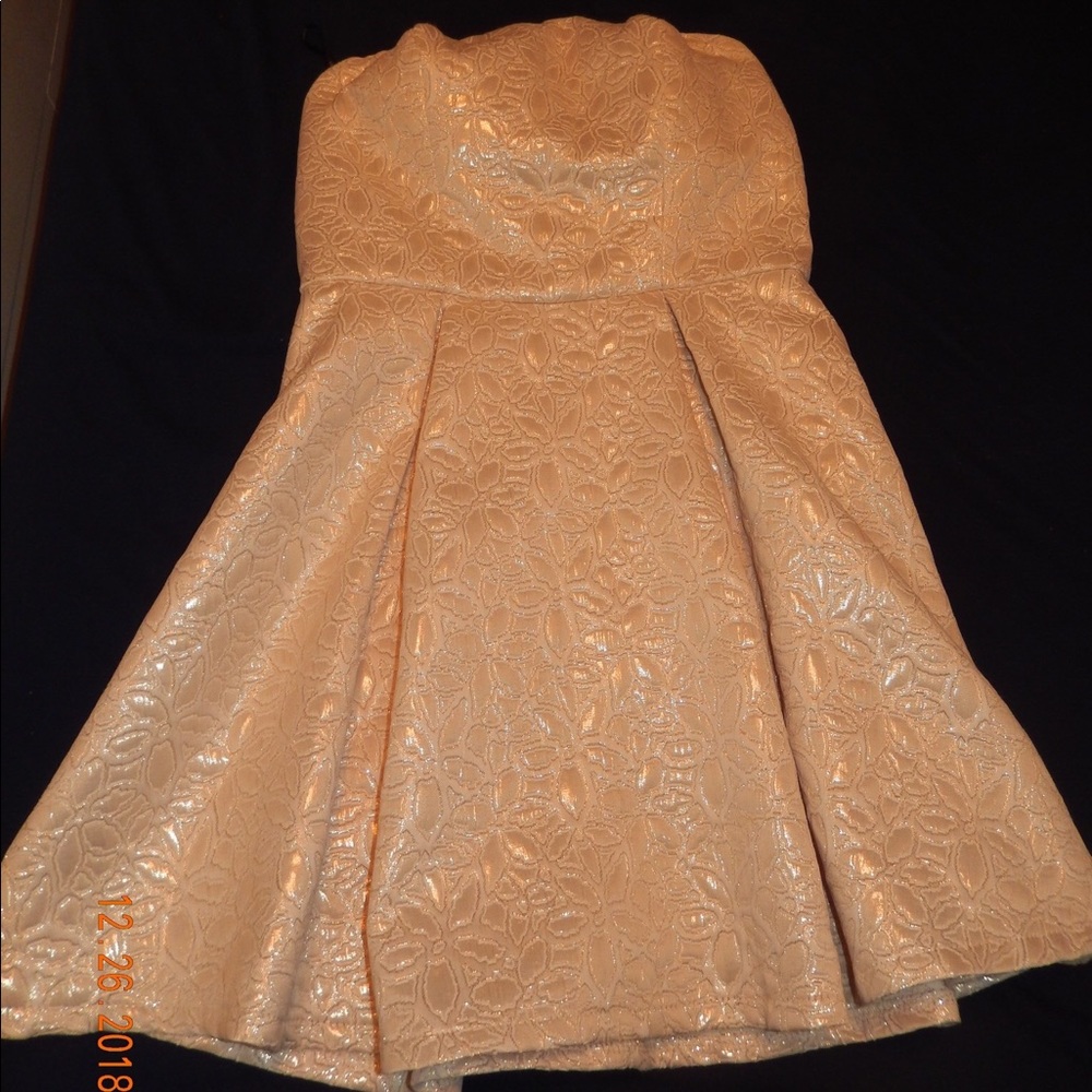 Strapless Gold Dress